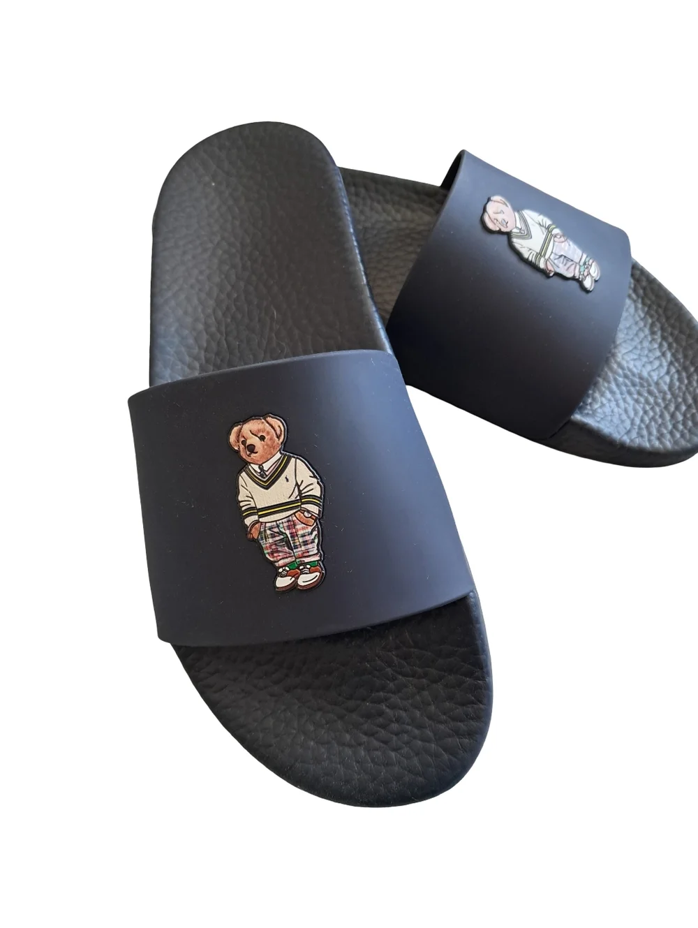 Polo Ralph Lauren Polo Bear Slides Sandals Mens Size 9 Navy NEW